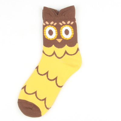 Owl series custom design crew socks cute - MeetSocks