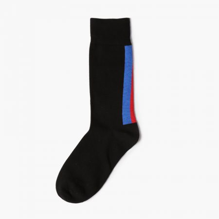 color blocks custom knee-high socks men-black