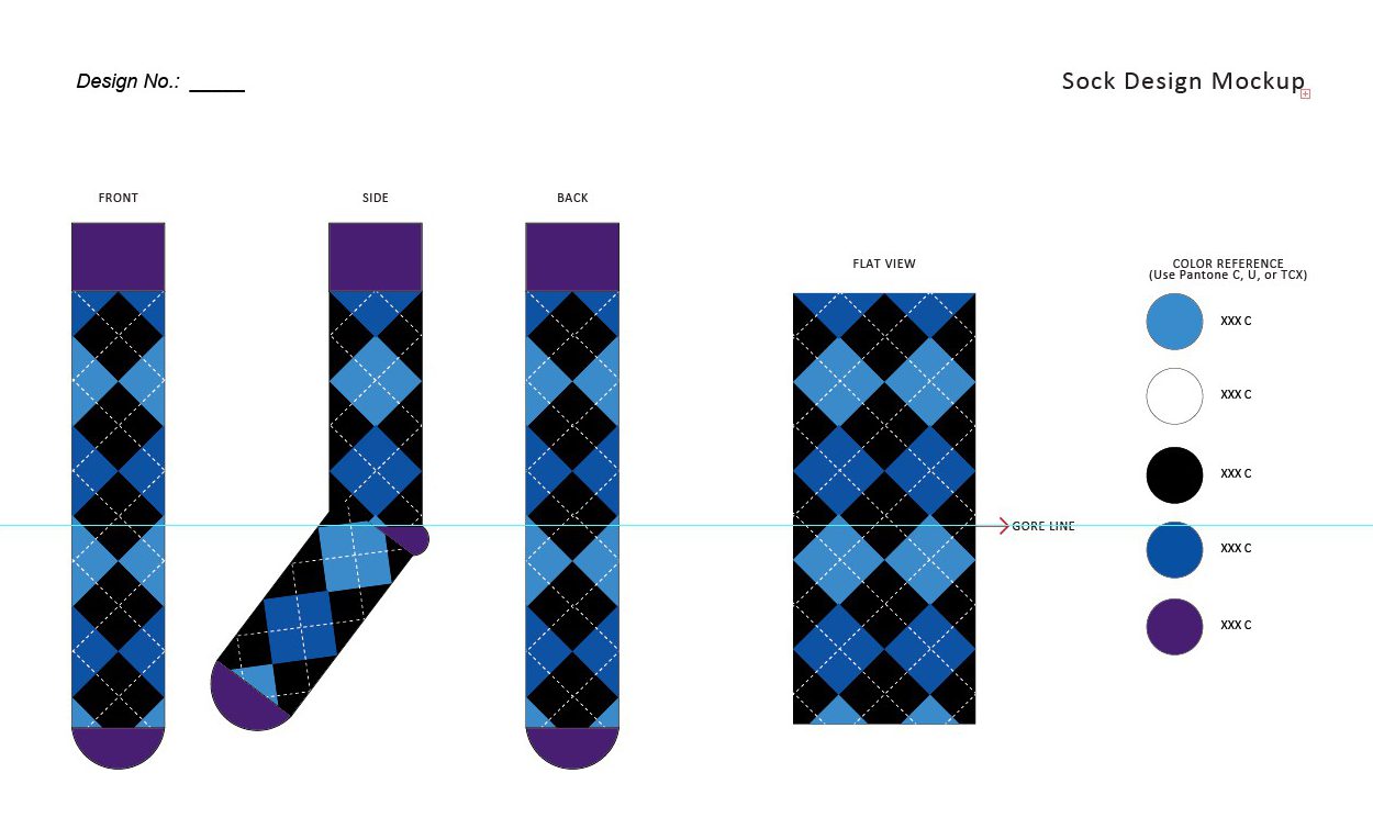 smart design sock template
