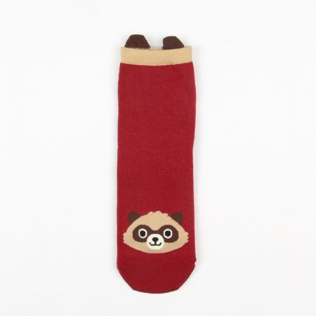 cute carton animals custom crew socks women-raccoon